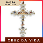 Cruz da Vida - A Jornada de Cristo Representada em Cada Detalhe desta Obra feita de alumínio