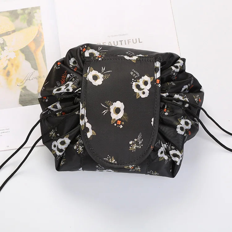 Drawstring Makeup Organizer Bag (2 For 1)