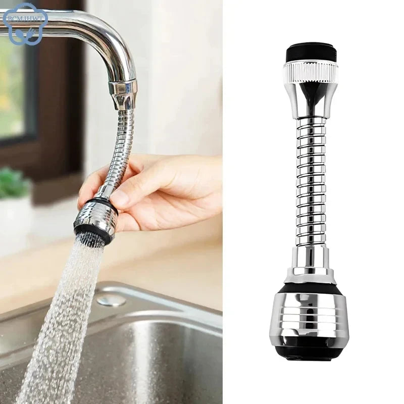 torneira de cozinha em aço inoxidável, economizador de água, extensor de jato giratório à prova de respingos, borbulhador.