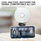 Portable Mini Handheld Fan USB Rechargeable 5-Speed with Phone Stand