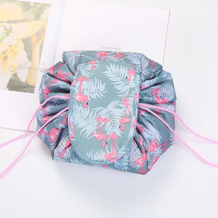 Drawstring Makeup Organizer Bag (2 For 1)