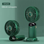 Portable Mini Handheld Fan USB Rechargeable 5-Speed with Phone Stand