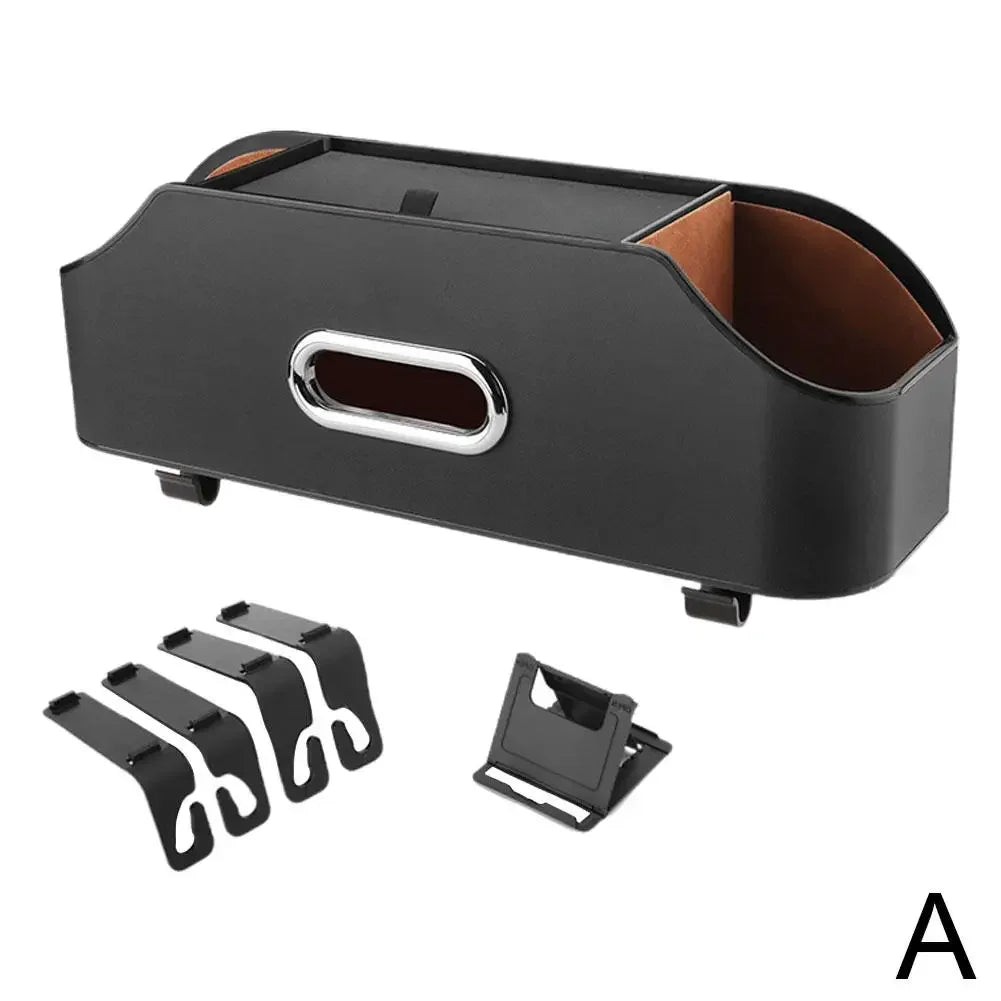 🔥 Organizador Multifuncional SeatSmart™  – ABS Premium + Couro – Impermeável e fácil de limpar!