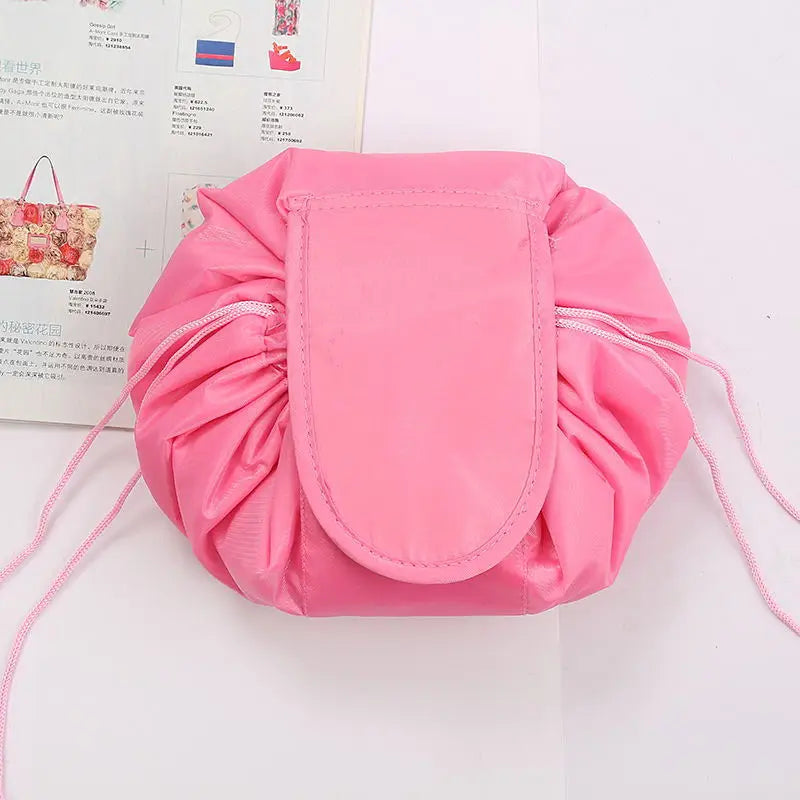 Drawstring Makeup Organizer Bag (2 For 1)