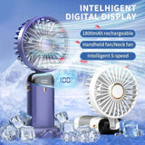 Portable Mini Handheld Fan USB Rechargeable 5-Speed with Phone Stand