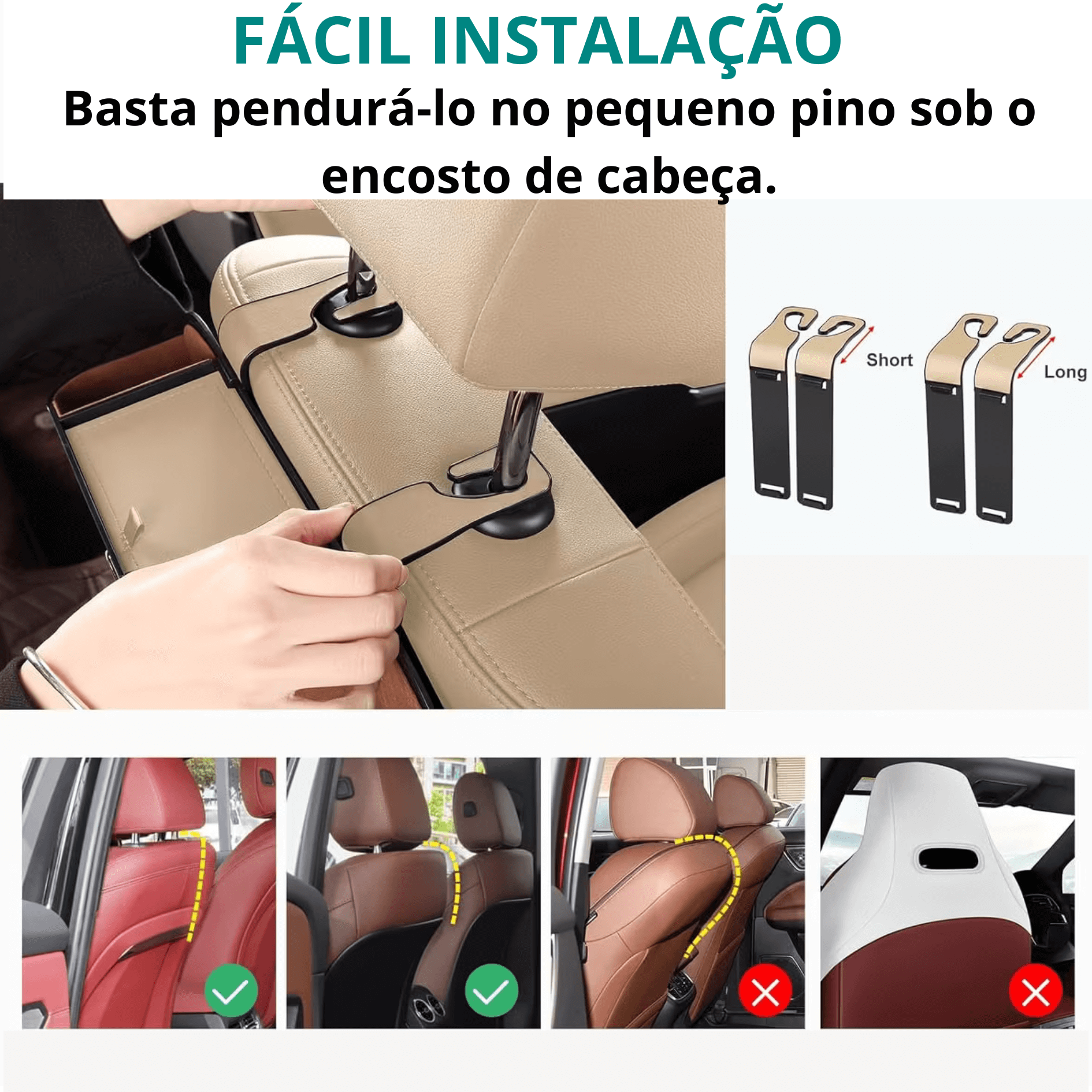 🔥 Organizador Multifuncional SeatSmart™  – ABS Premium + Couro – Impermeável e fácil de limpar!