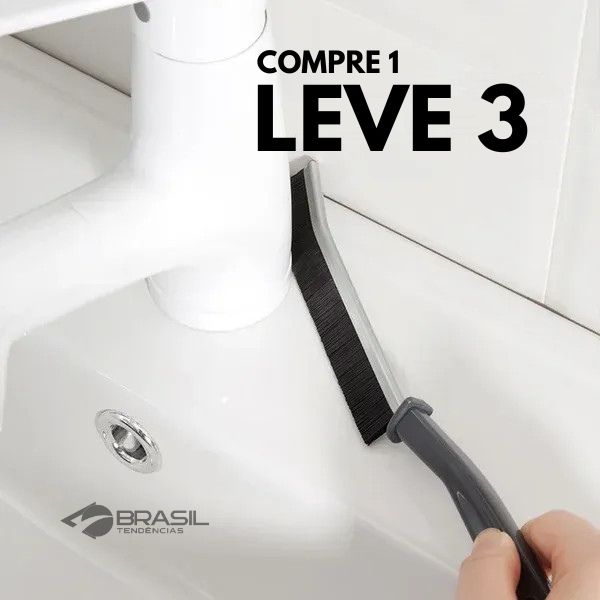 Escova de Limpeza Multiuso para Cantos e Fendas