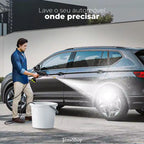 Pistola de Alta Pressão JettaWash™ - Kit Completo Com Maleta e Bateria Recarregável