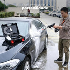 Pistola de Alta Pressão JettaWash™ - Kit Completo Com Maleta e Bateria Recarregável